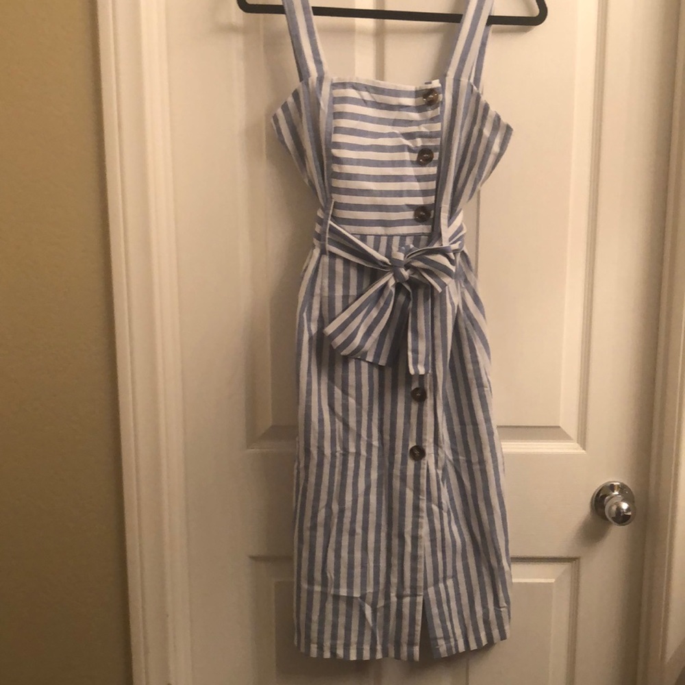 Strip Button Dress #35